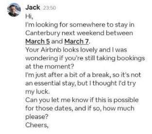 If questions were asked, Jack clarified his stay was purely for pleasure