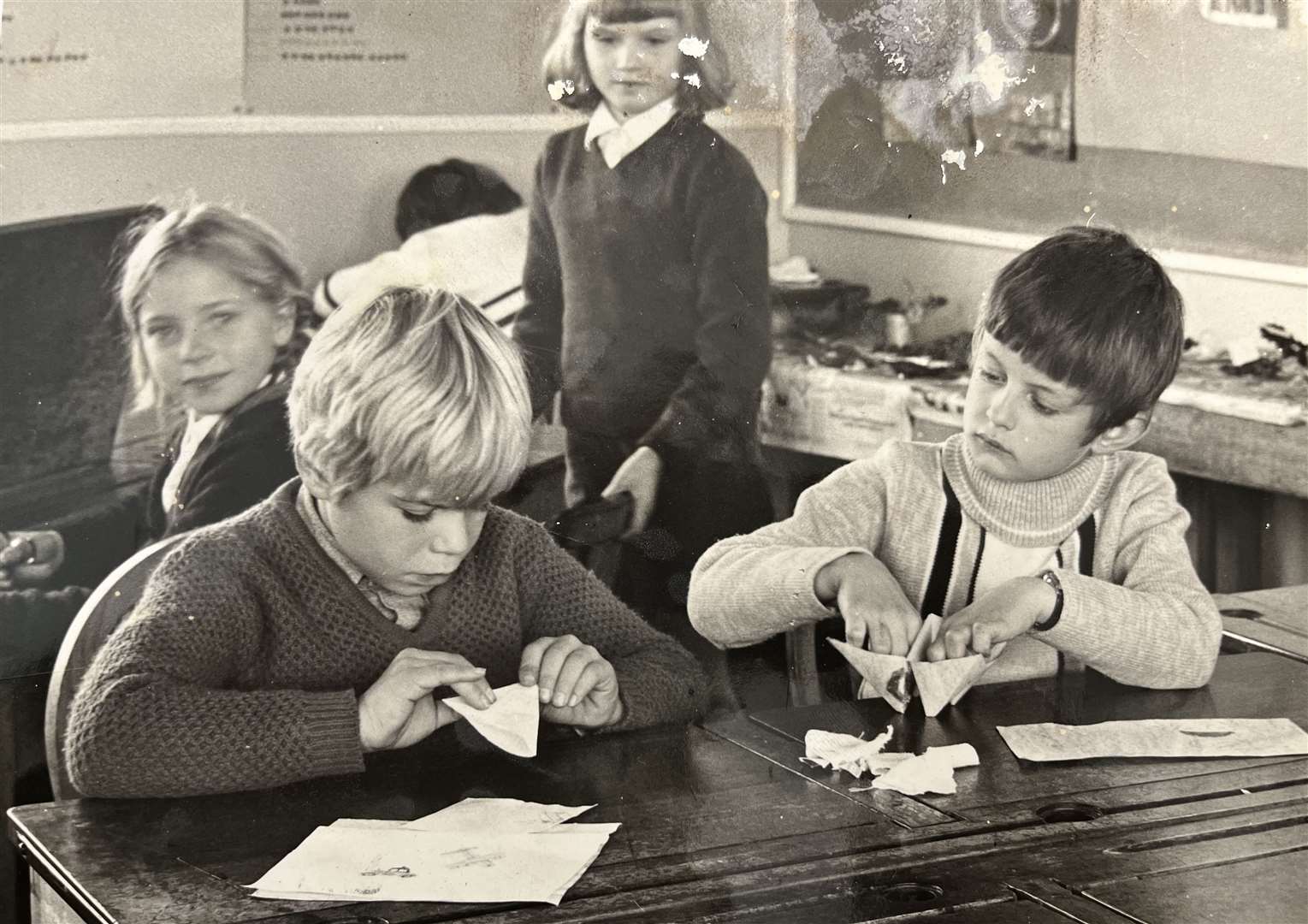 Children at Temple Hill primary school in the 1970s