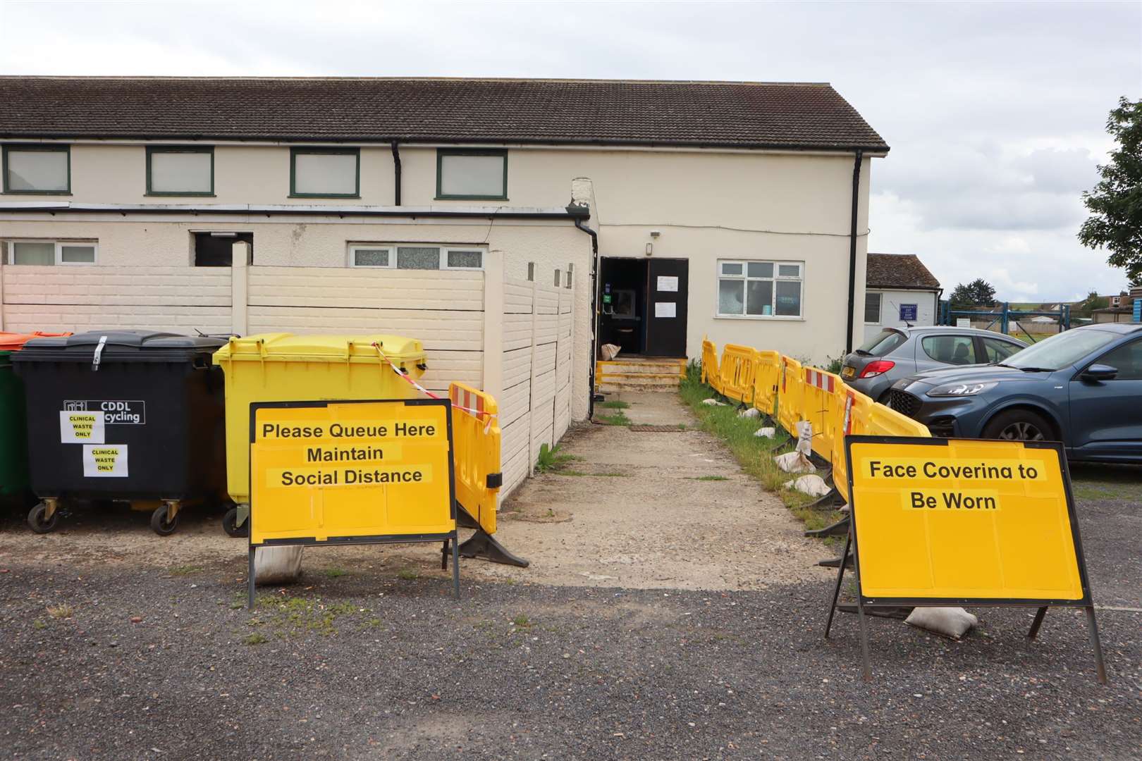 No queues outside the Sheppey asymptomatic Covid testing station at Sheerness East Working Men's Club, Halfway, on its final day