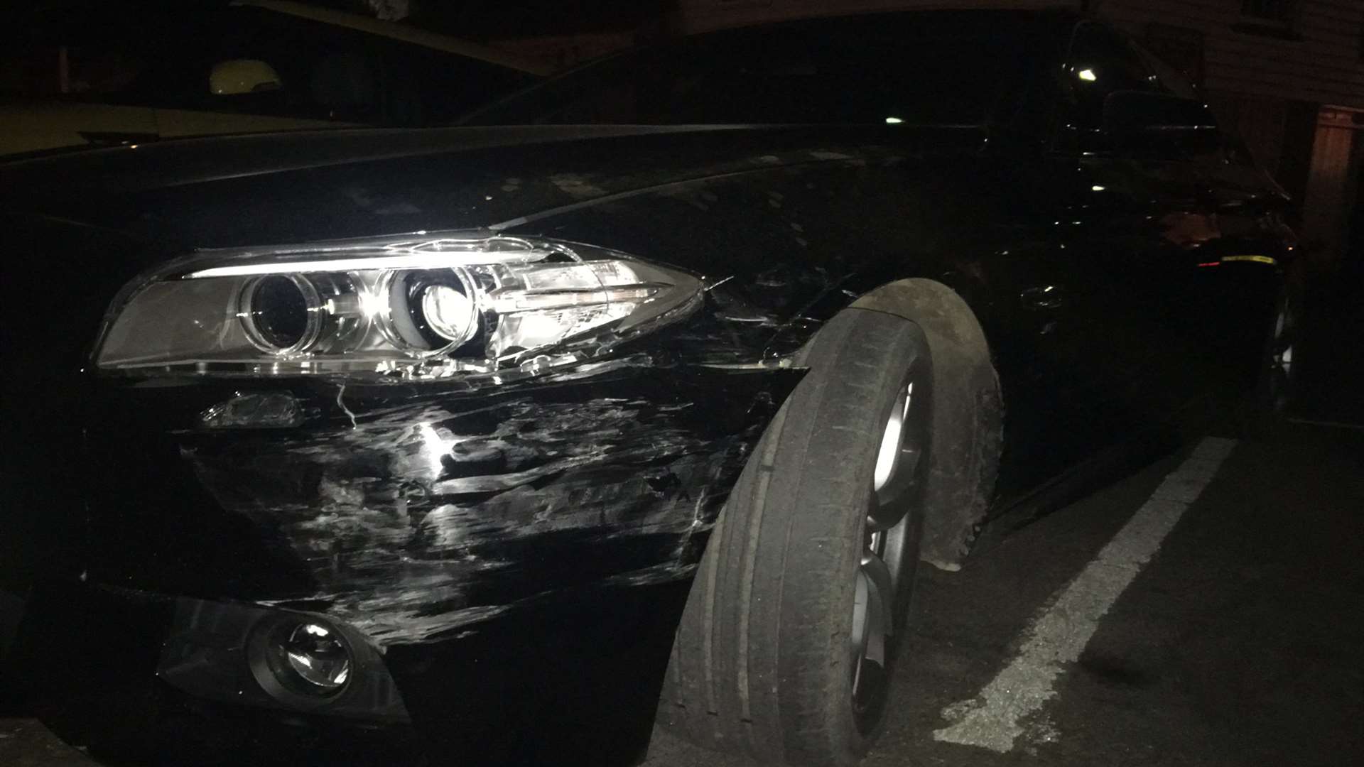 The damaged car. Picture: Kent RPU