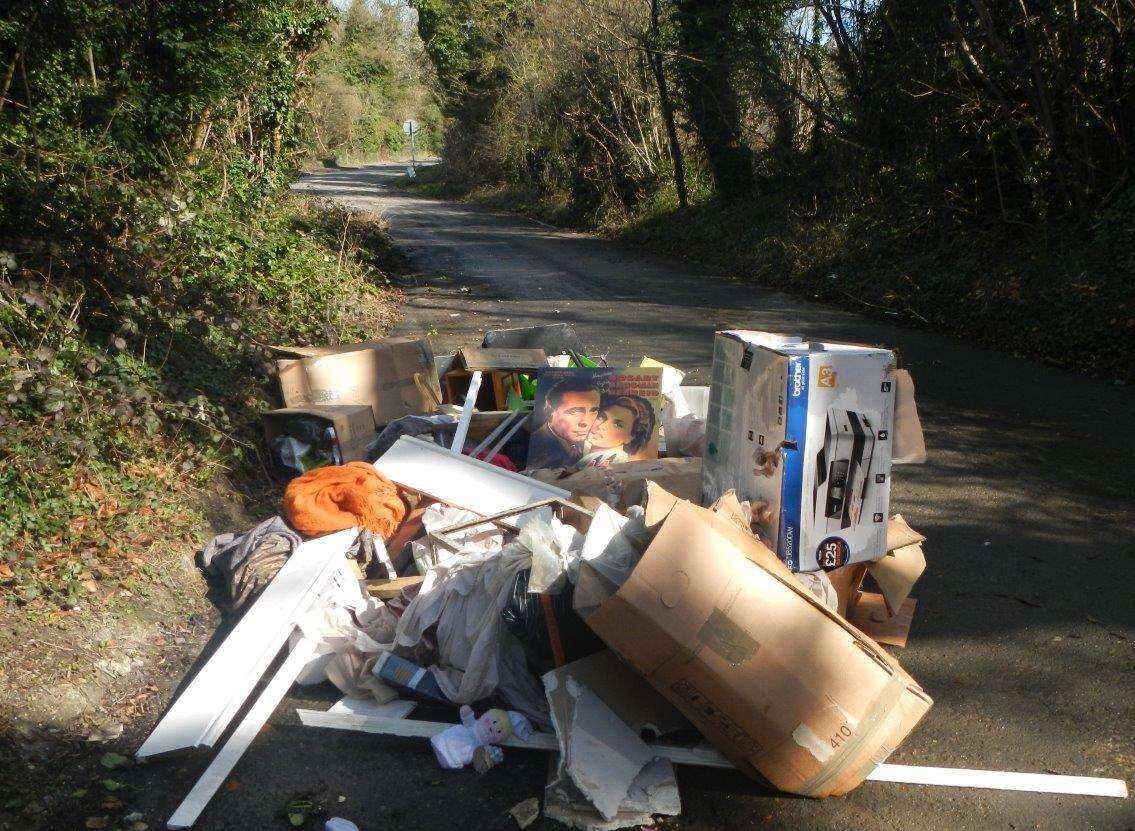 Richard Mayhew fly-tipped household waste in Old Chatham Road, Aylesford