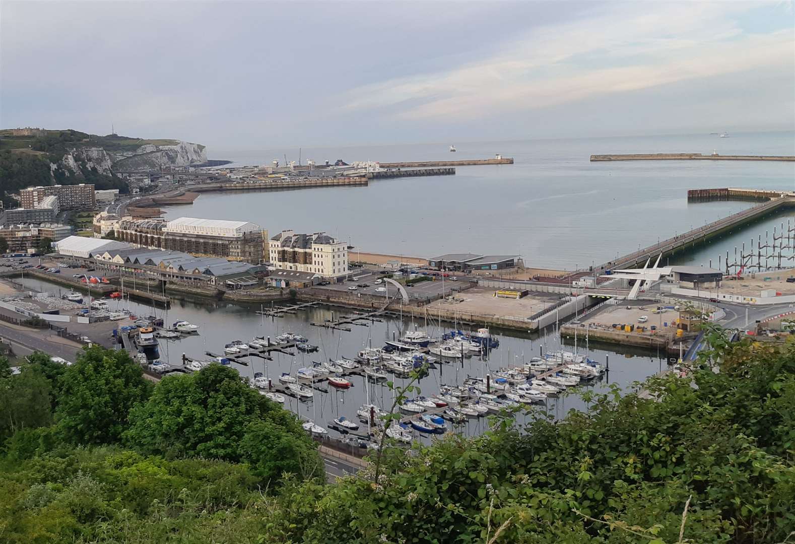 Migrants picked up by Border Force on the British side of the Channel have been brought to Dover. Picture: Sam Lennon