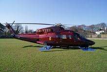 The Royal helicopter at Borden Grammar School ahead of visit to Sittingbourne