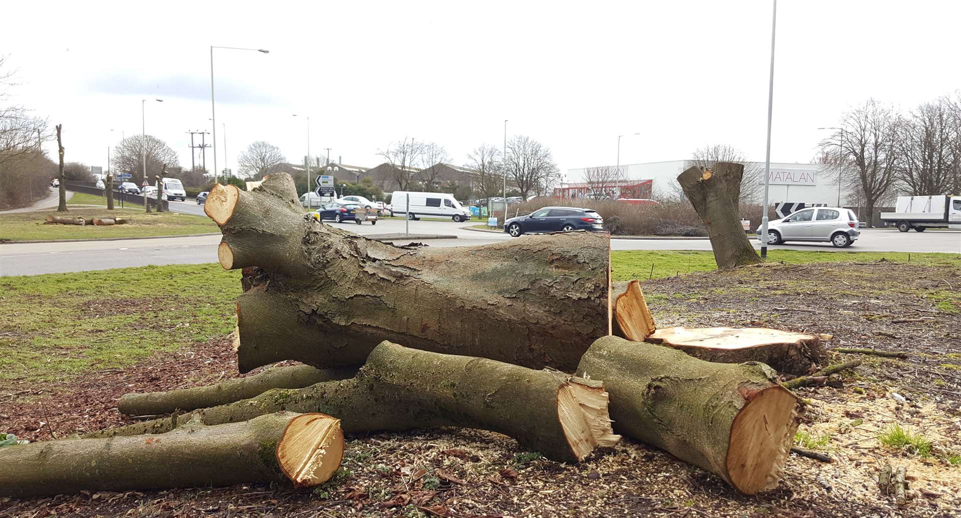 Trees were cut down in Chart Road in 2018 for the dual carriageway scheme, but work is yet to start