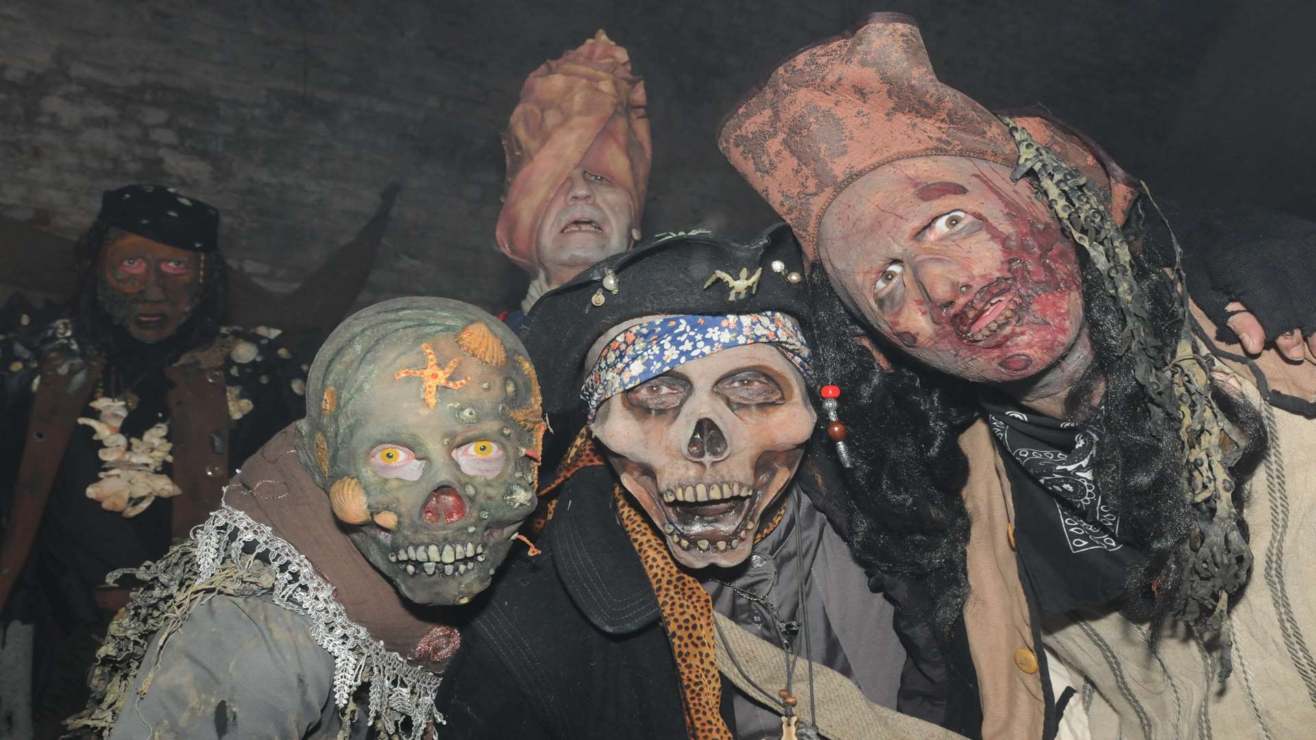 Actors in the Halloween Horror tour at Fort Amherst.