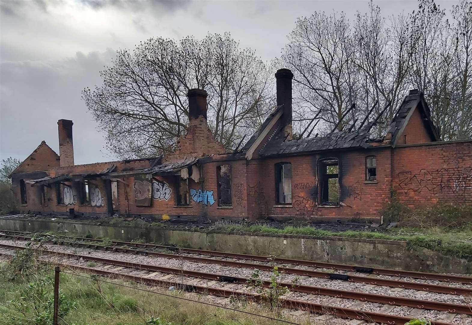 The aftermath of the fire at Lydd. Picture: Stephen Wilson