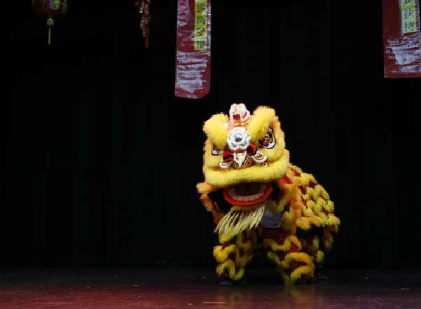 The Year of the Dog was kicked off in the Gravesend with a Chinese New Year dragon performance.