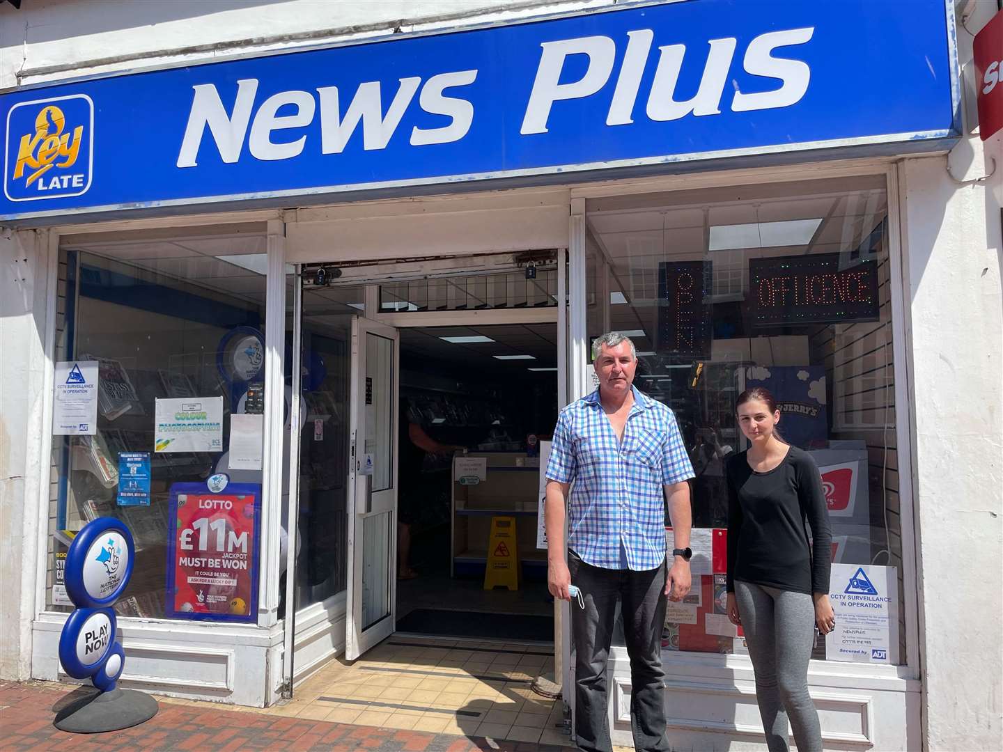 Kay Farmer and her father Robert, of News Plus in Sittingbourne High Street