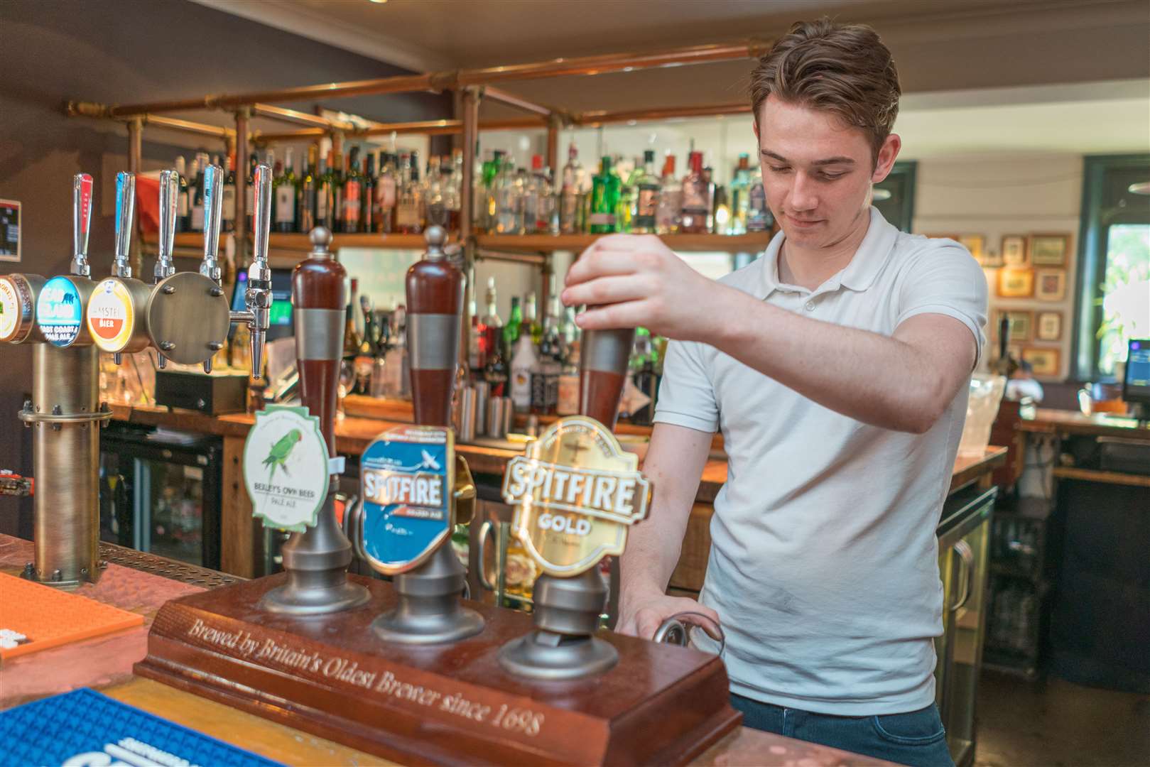Bar staff at Shepherd Neame's Horse and Groom in Wilmington