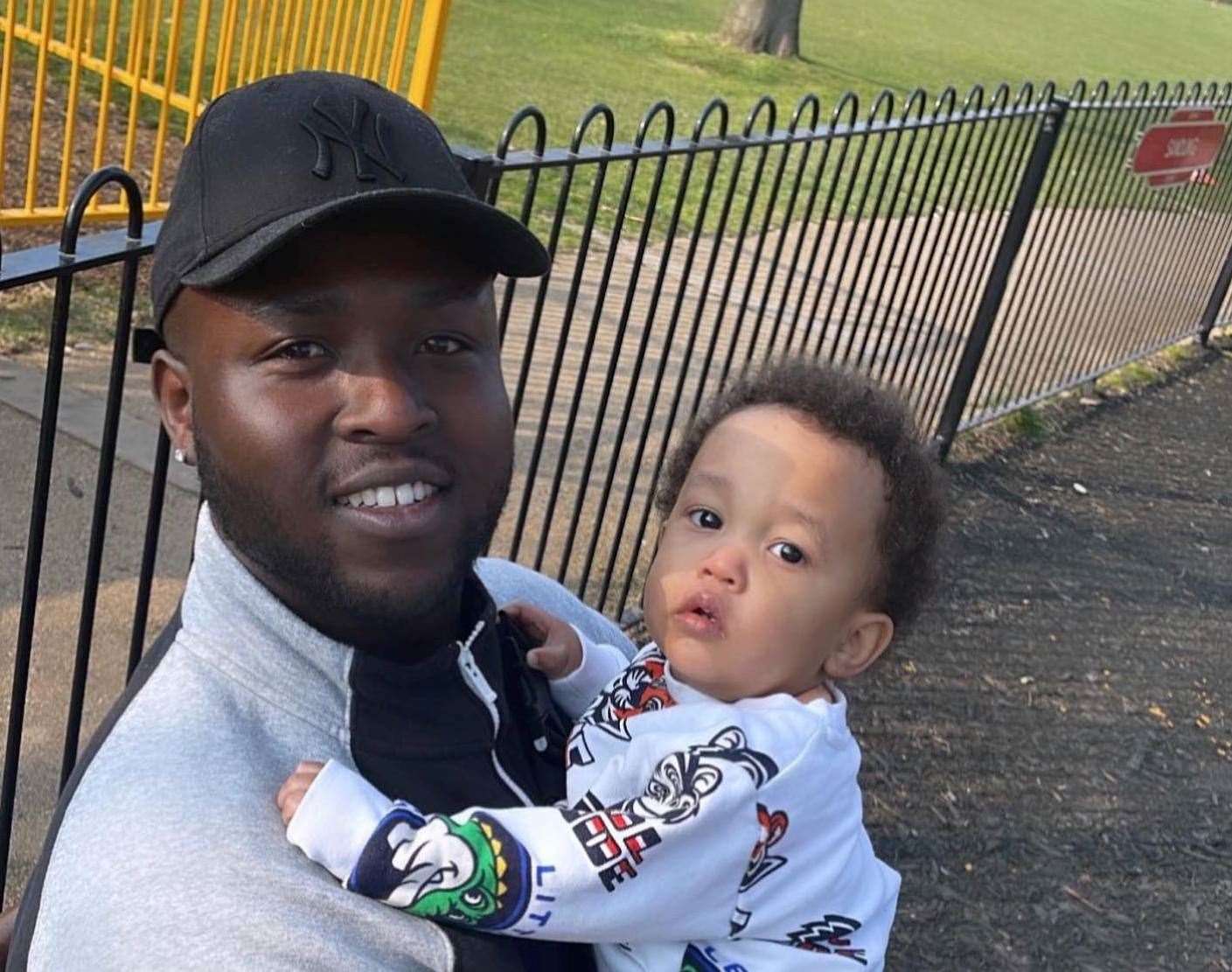 Emmanuel Gotora, who died after a crash in Margate, with his son Kingsley. Picture: Nikki Desborough