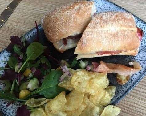 A chicken club ciabatta, served with salad and crisps, will cost you £6. It was served warm and was wonderfully fresh and tasty
