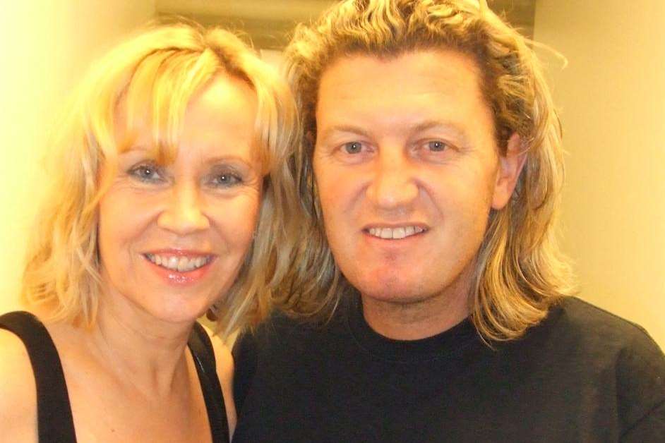 Rod Stephens of Bjorn Again with Agnetha from Abba