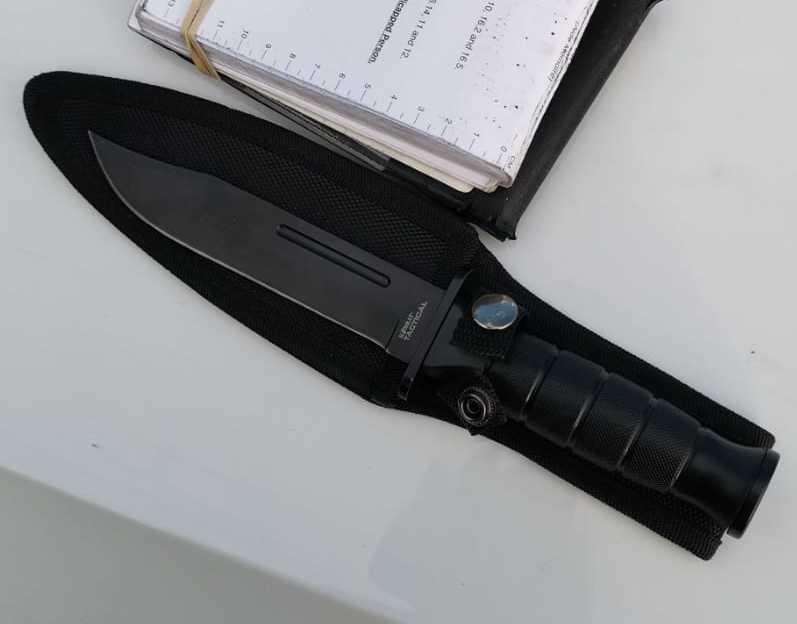 Police recovered a knife from the car. Image: Kent Police