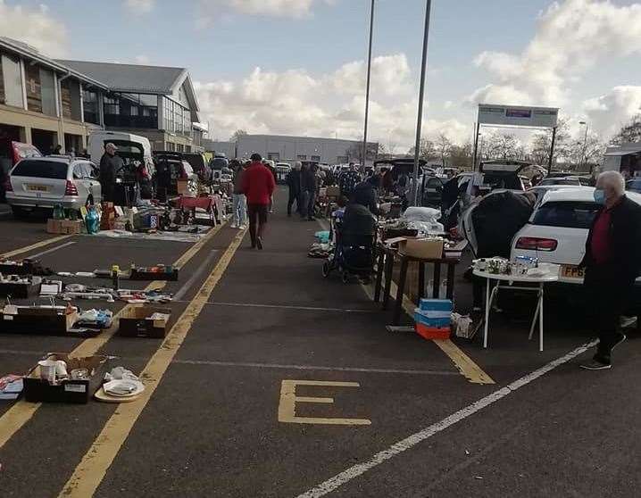 Despite a soft launch, the boot fair has been fairly busy since reopening