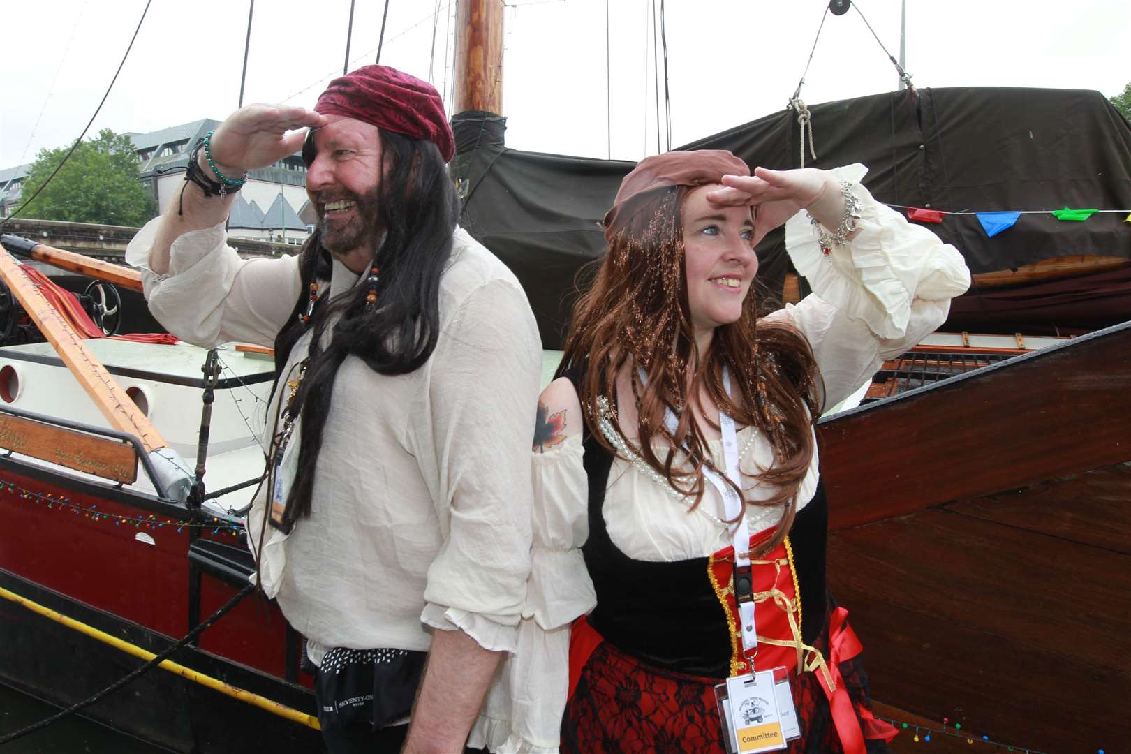 From left, Marcus Nibblett and Clairey Suzanne, both Maidstone River Festival Committee members at the Maidstone River Festival 2019. Picture: John Westhrop