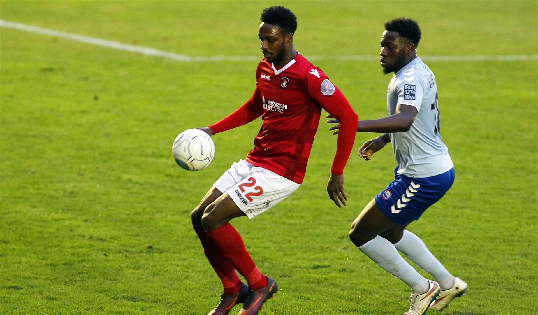 Bagasan Graham scored his first Ebbsfleet goal on Boxing Day Picture: Sean Aidan