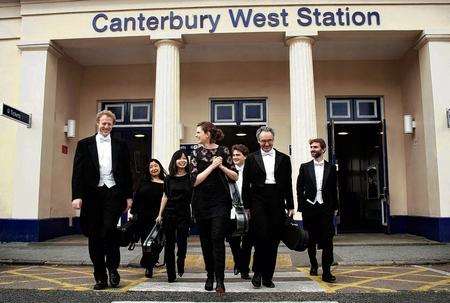 The Philharmonia Orchestra arrive in Canterbury