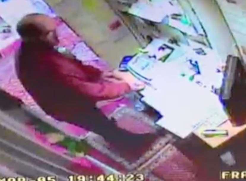 Police are looking a bald bearded man who stole £70 from Elite Hair and Beauty.