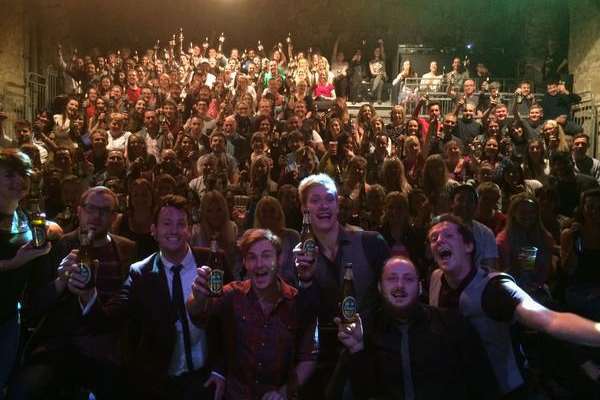 A happy crowd at the Edinburgh Fringe
