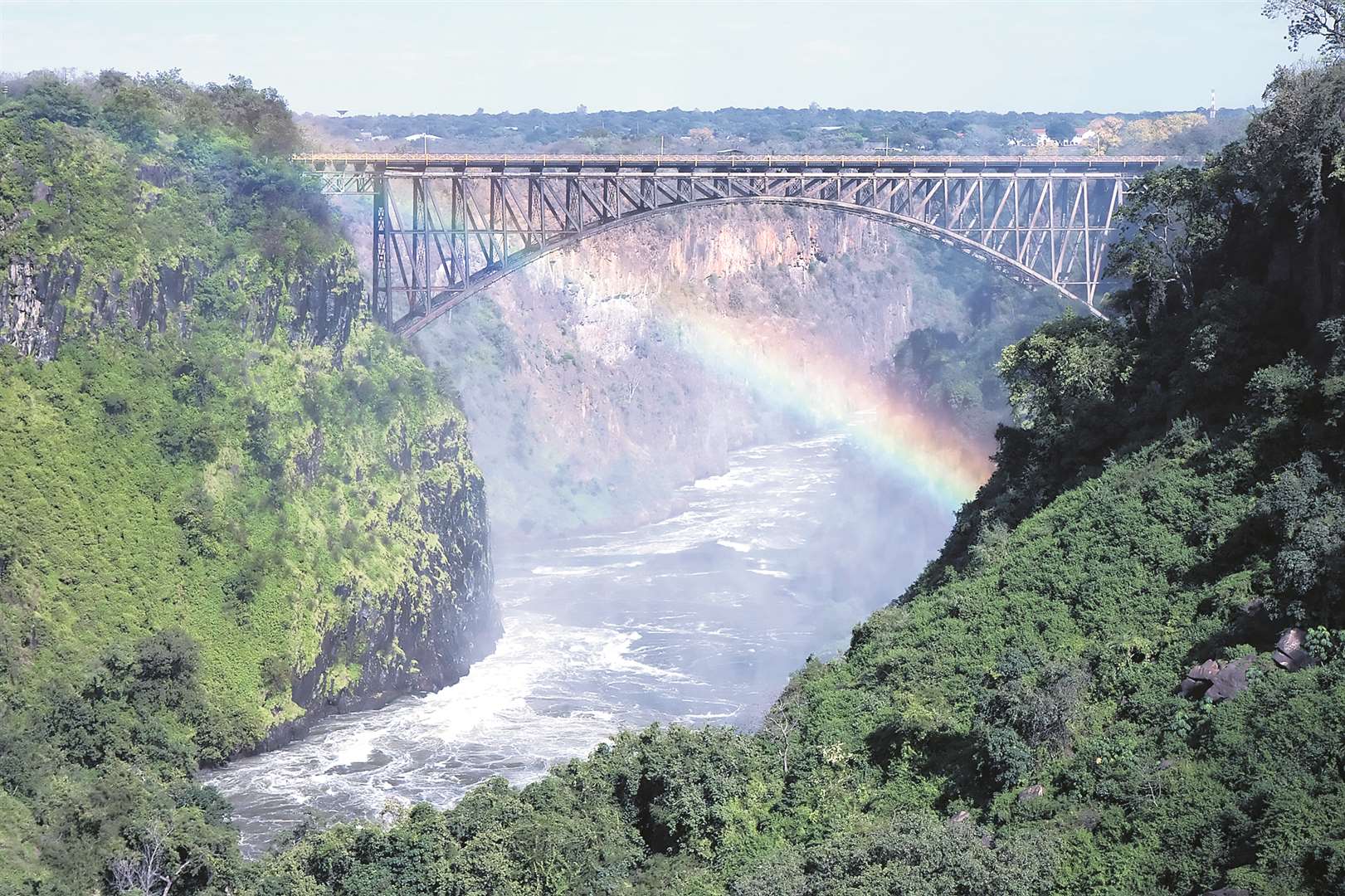 The Victorian bridge spans the Second Gorge at Victorial Falls