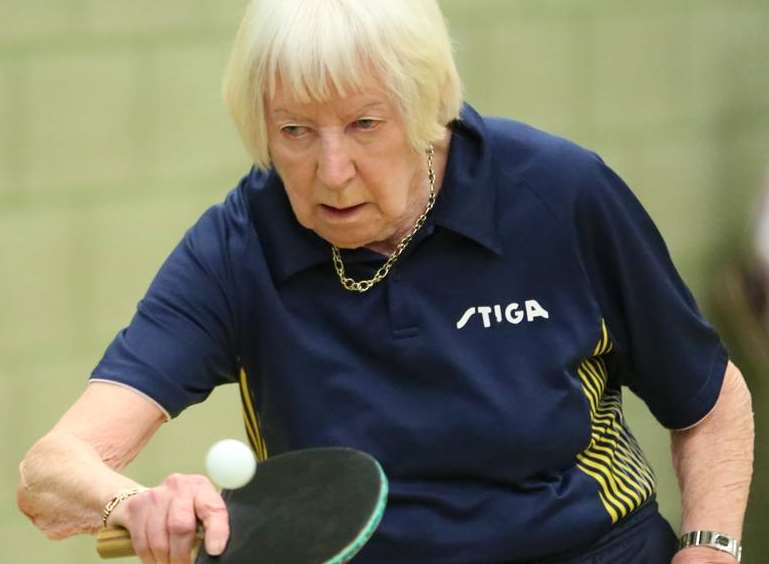 Gravesend veteran table tennis player Pamela Butcher. Picture: Michael Loveder