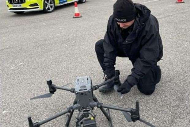 Police sent the drone out to hover over Littlebourne Road, Canterbury. Stock picture: Kent Police
