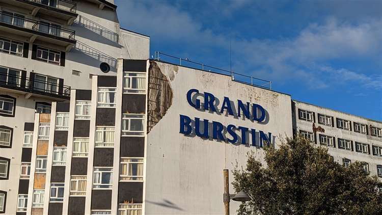 Part of the front of the Grand Burstin hotel collapsed in November