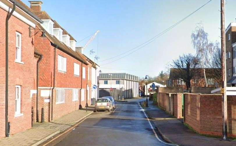 A woman was assaulted and stabbed in Victoria Row, Canterbury. Picture: Google Street View