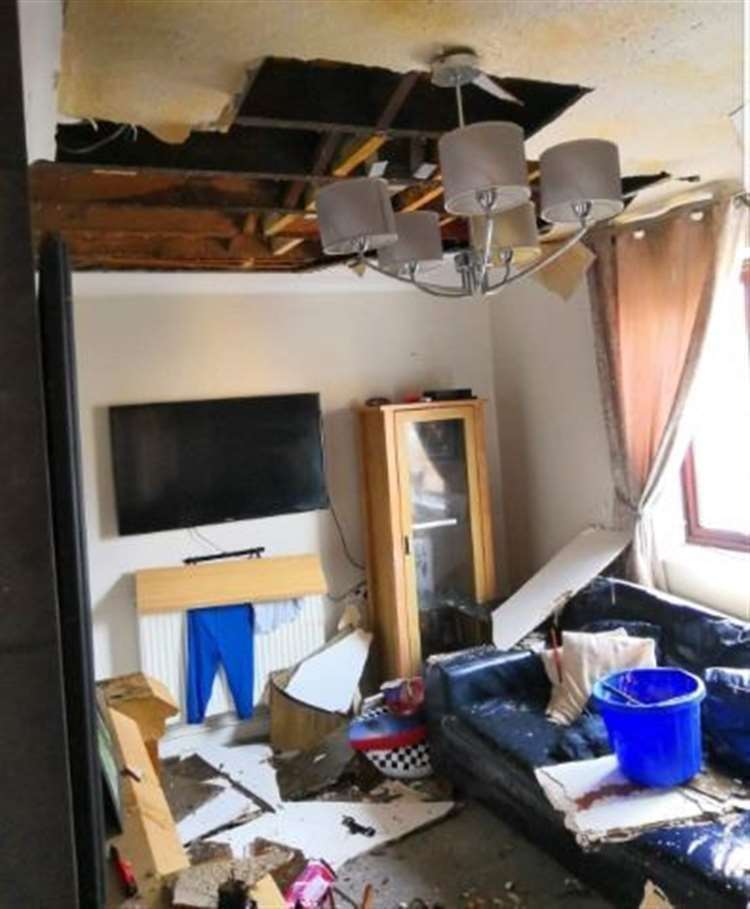 George Dodgson's family home in Twydall was severely damaged in January
