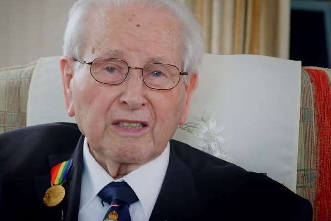 Stan Hartill was ground crew for a Spitfire squadron. Picture: RAF Benevolent Fund/YouTube