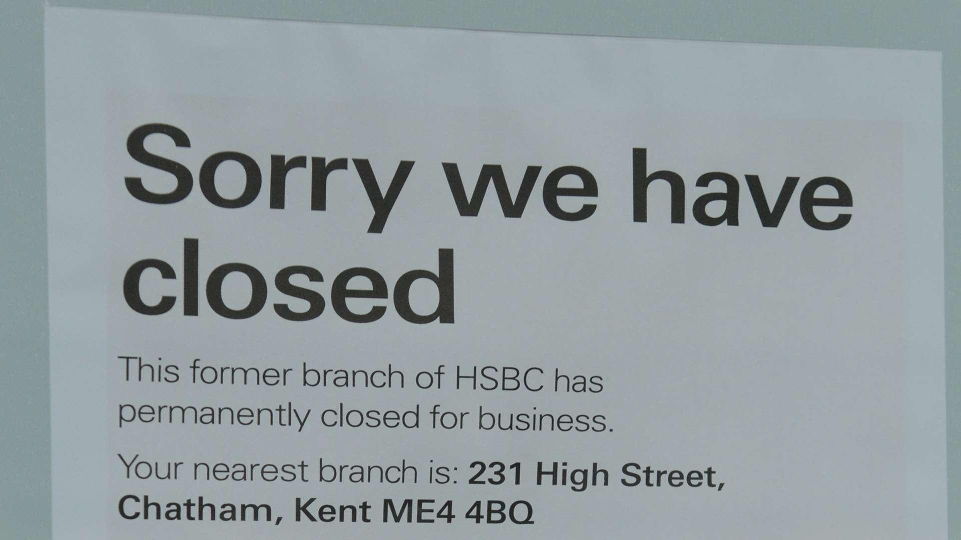 The branch closed at the start of October.
