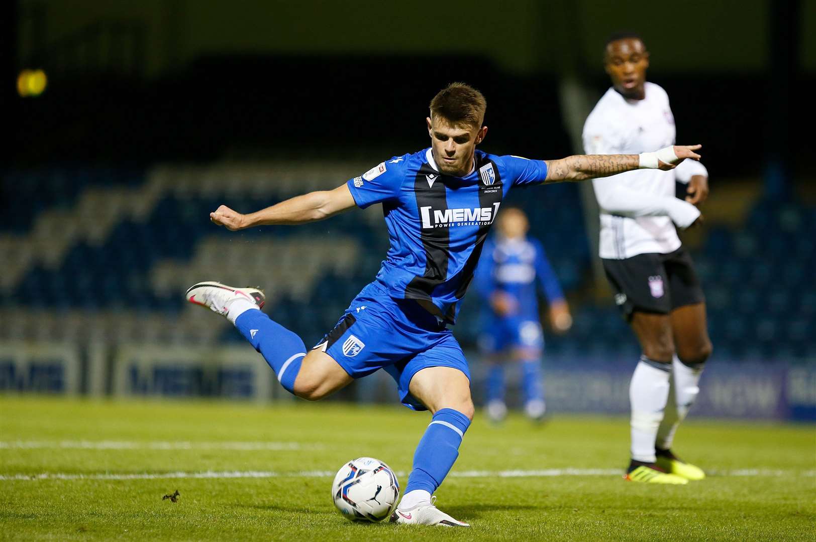 Striker Charlie Kelman started for Gillingham on Tuesday night Picture: Andy Jones