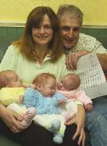 New mother of triplets Catherine Beckett was hit with £120 in parking fines. Picture: ANDY PAYTON