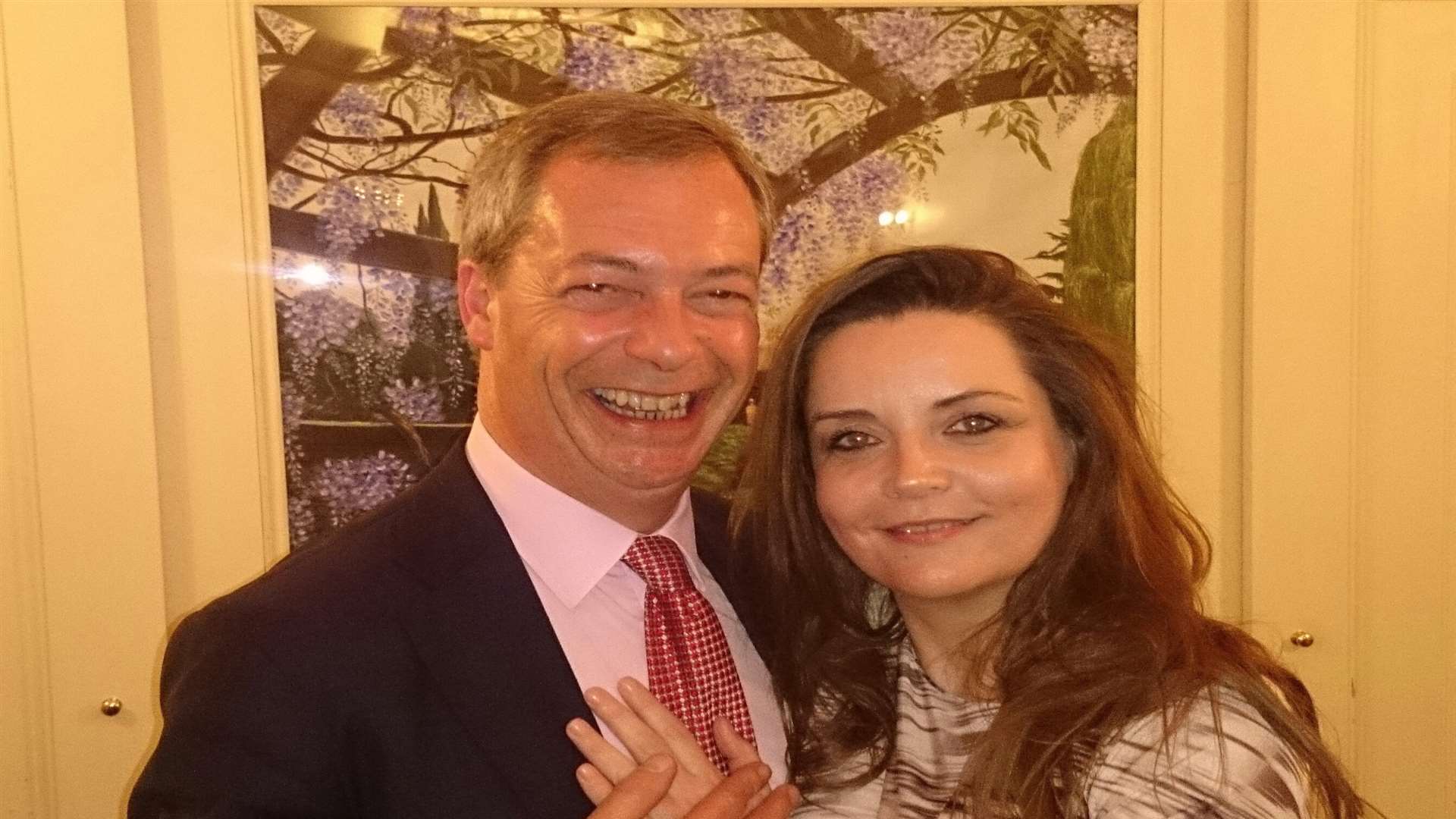 Elizabeth Jones with Ukip leader Nigel Farage