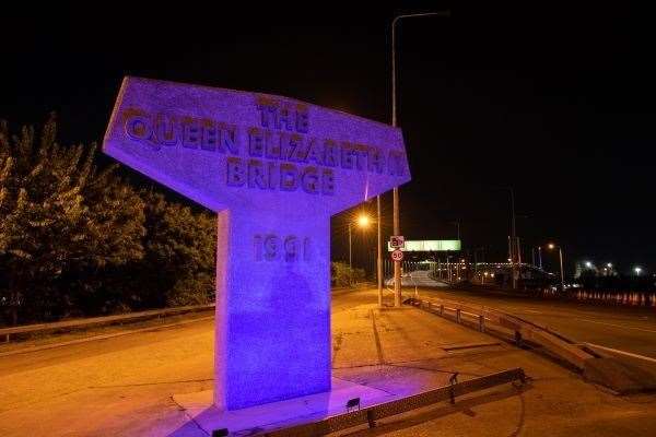 The Dartford bridge will be lit up in red, white and blue for the Platinum Jubilee. Picture: National Highways