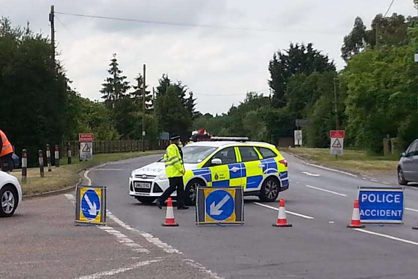 The road remains cordoned off. Picture: Martin Apps.