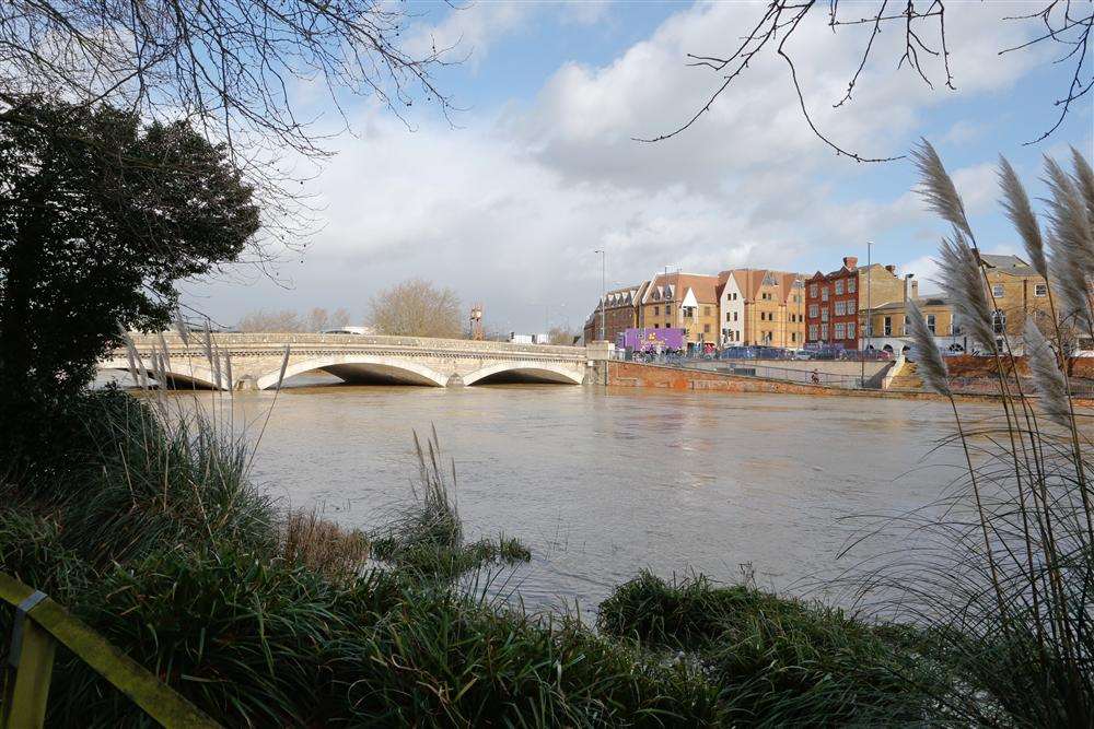 The River Medway at Maidstone on Saturday