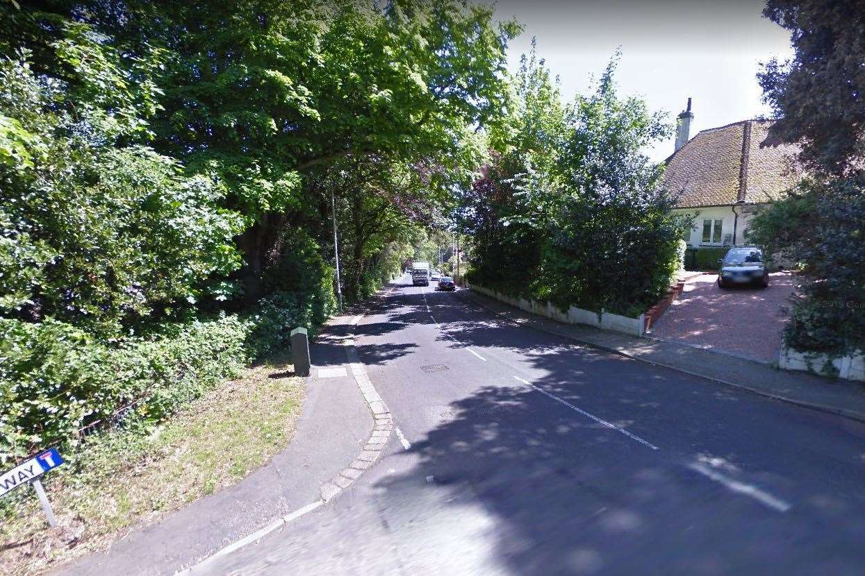 The BMW failed to stop for police in Military Road, Folkestone. Picture: Google
