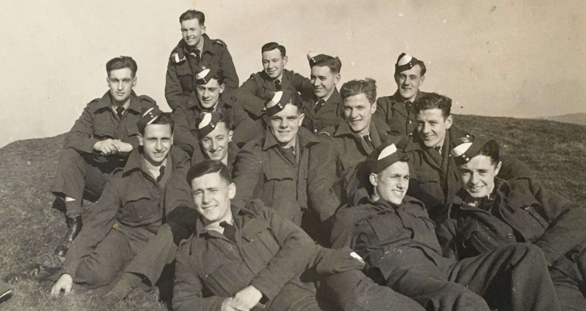 Edward and Morgan with members of the 153 Squadron