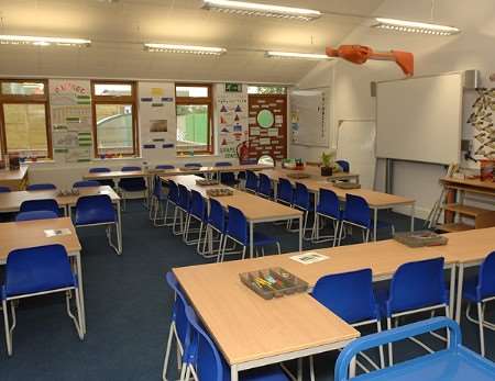 One of the new classrooms at Lympne Primary School