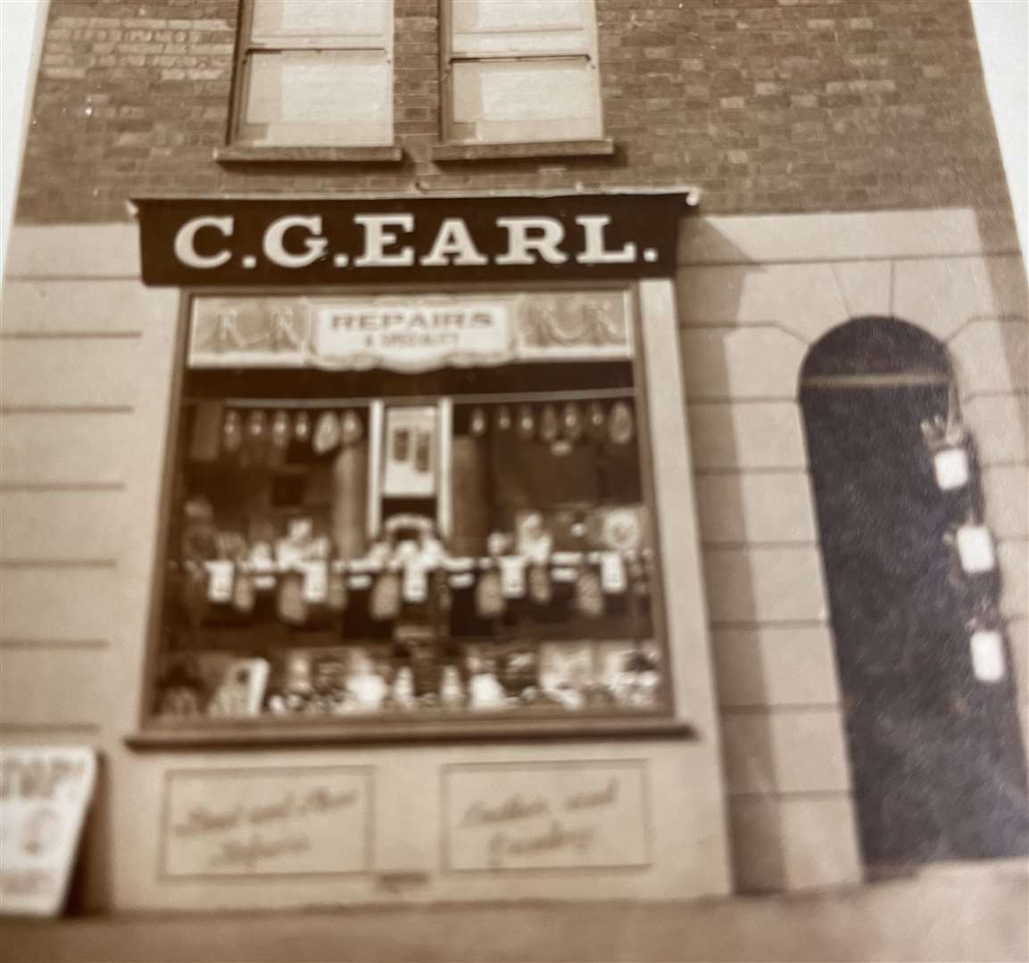 A picture showing the shop more than 70 years ago, before it became C.G. Earl 'and Son'