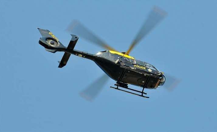 A police helicopter was scrambled to Maidstone. Stock picture