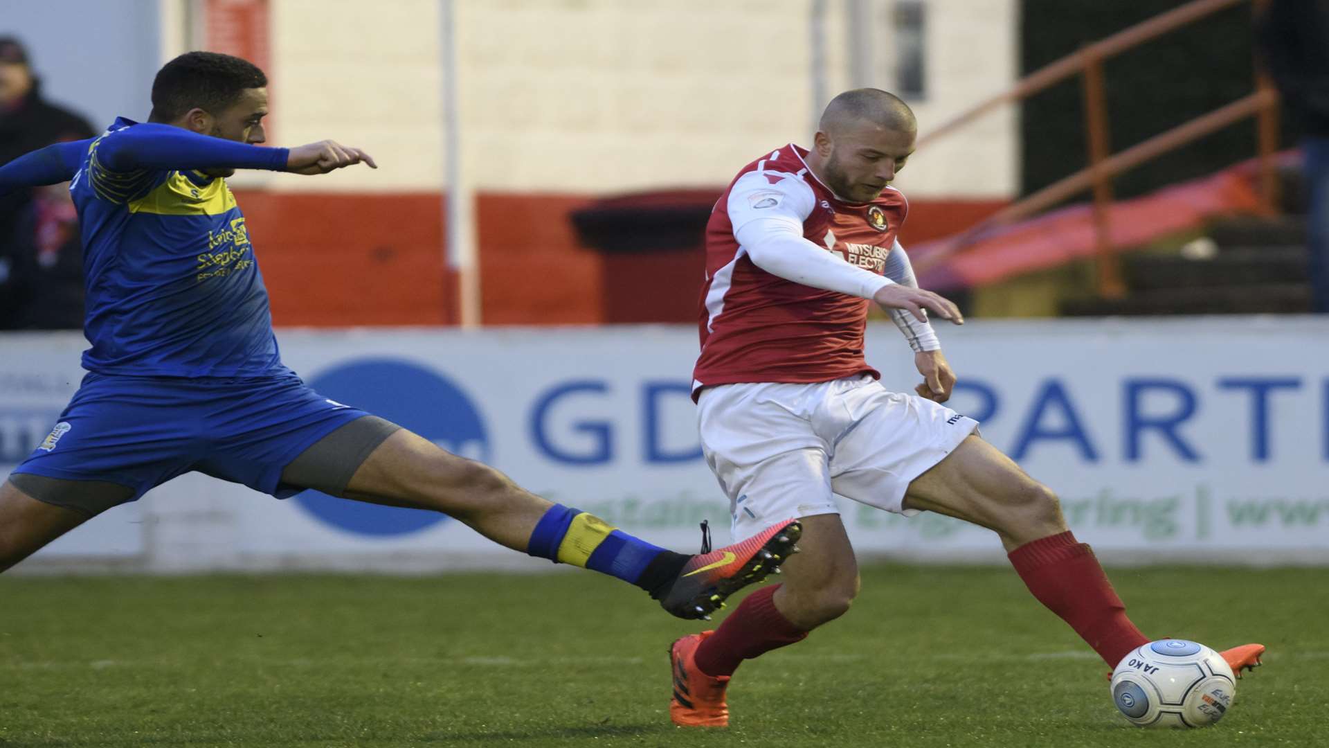 Luke Coulson came off the bench to score Ebbsfleet's winner Picture: Andy Payton