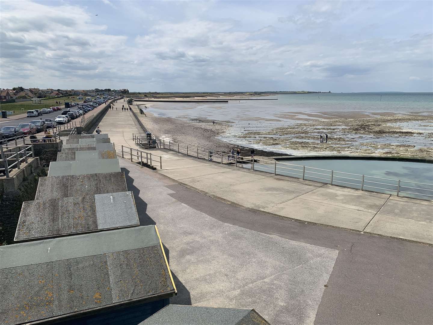 Minnis Bay in Birchington attracted only a few socially distancing walkers