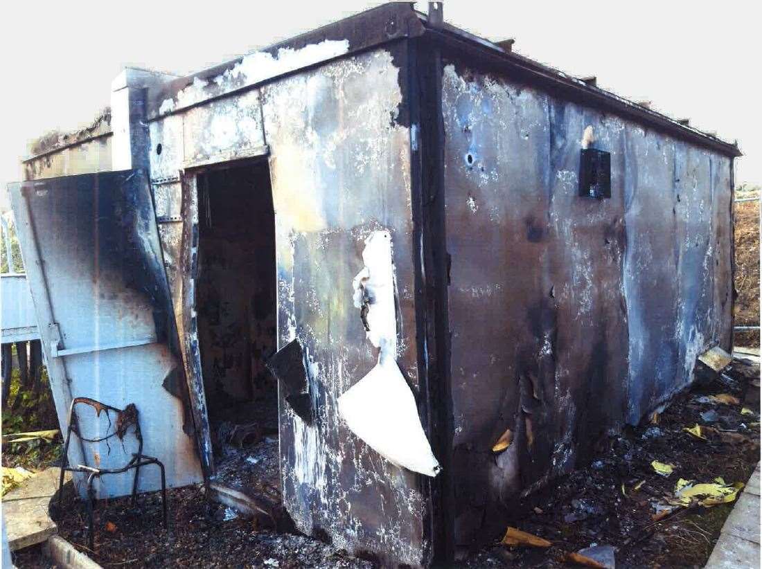 The substation was completely gutted by the electrical fire. Picture: ORR