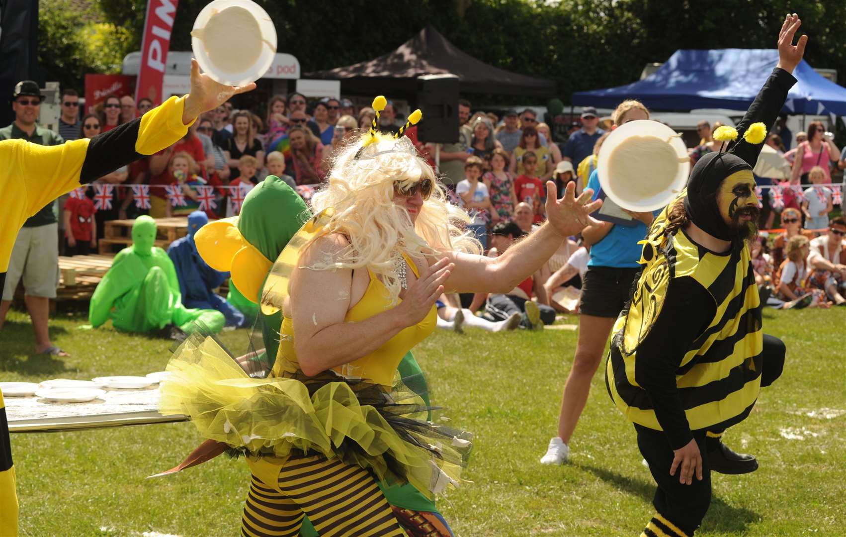 The custard pie throwing competition in Coxheath is a must-see fixture in the calendar. Picture: Steve Crispe