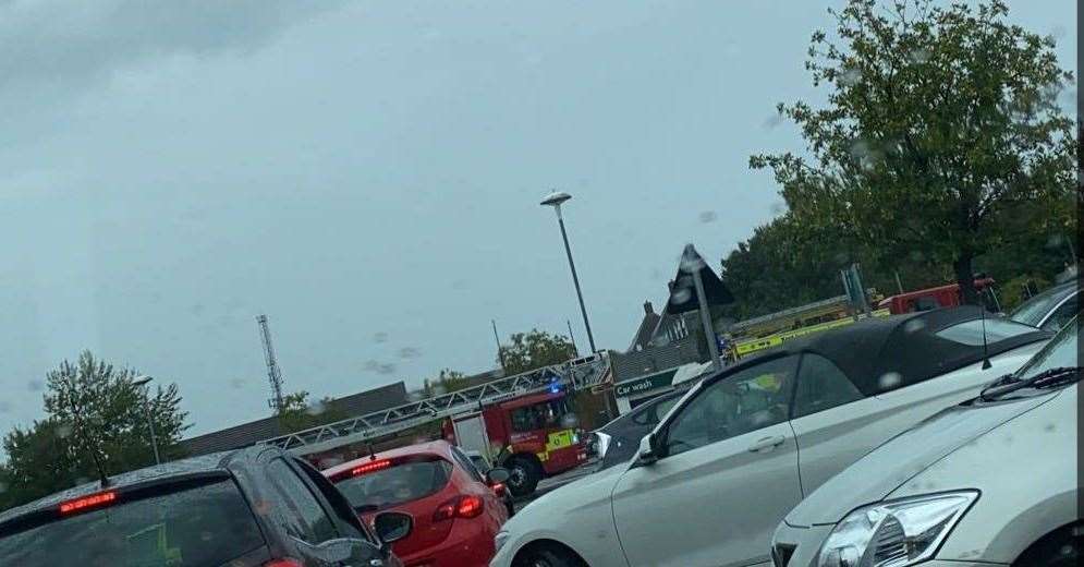 Fire engines outside Morrisons this afternoon. Picture: Megan Slater