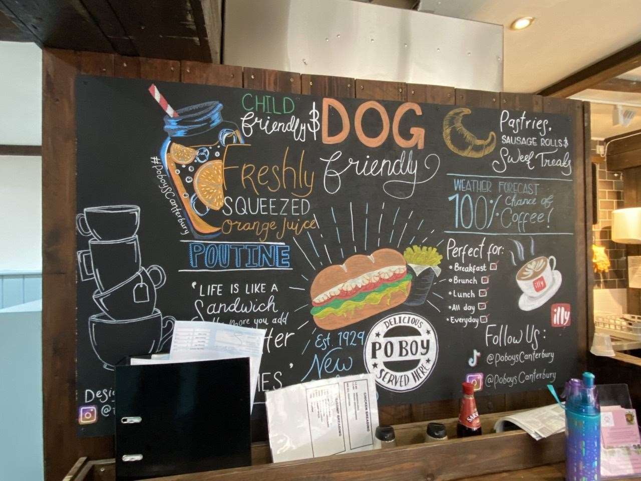 Child and dog-friendly options at Po'Boys in Canterbury High Street