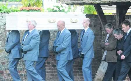 Funeral of Rachel Barton, killed in a road accident last month