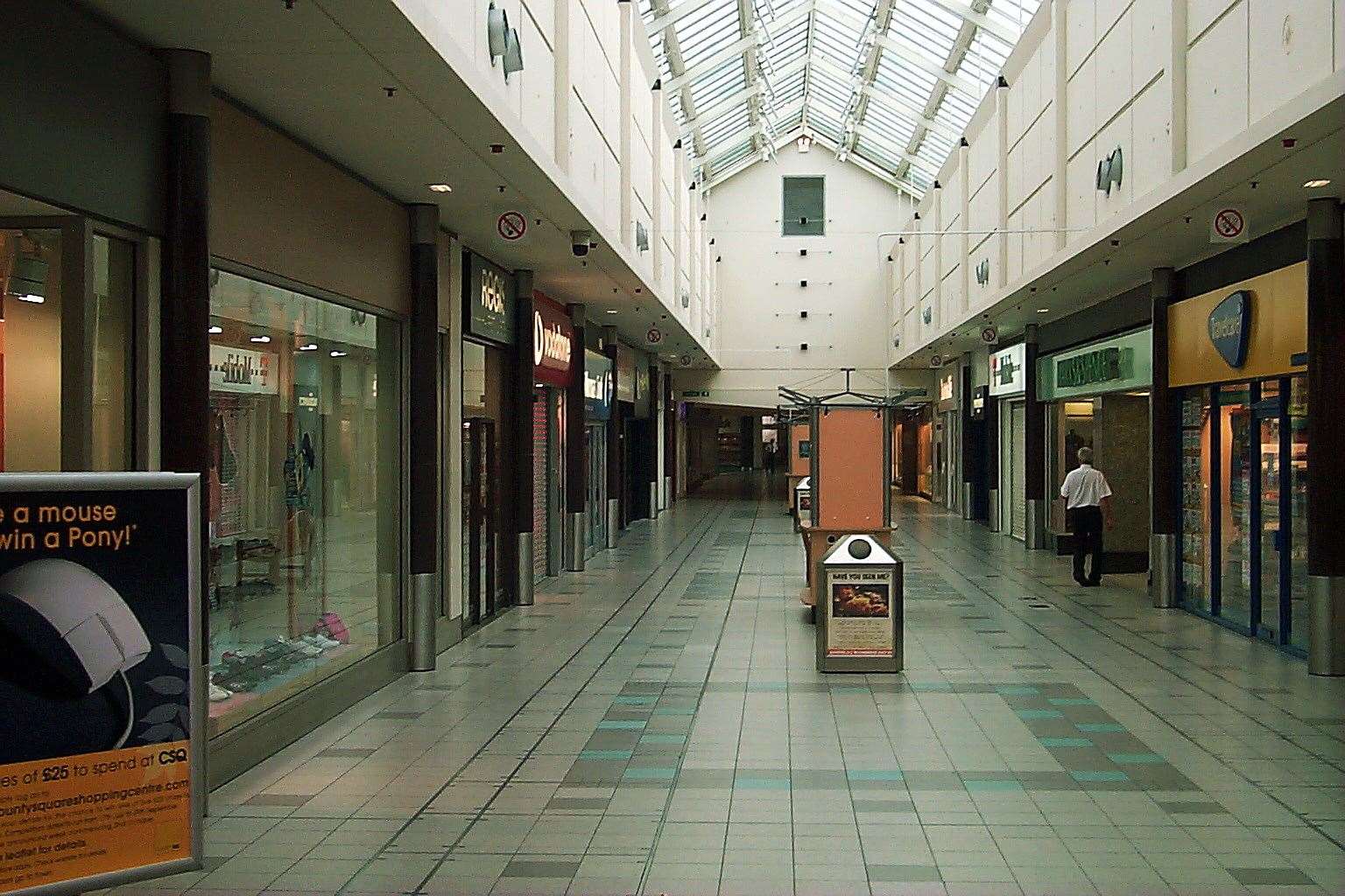 An empty County Square shopping centre after it was evacuated in August 2006